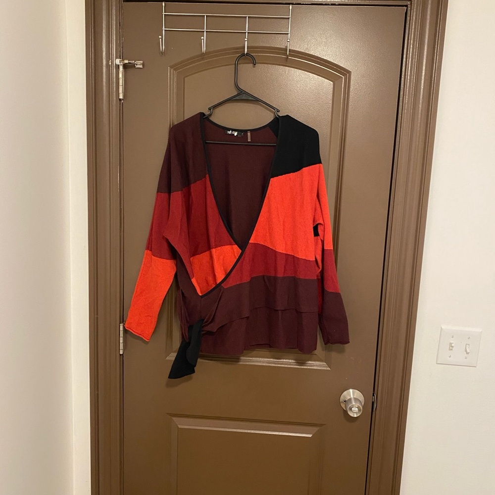 Nic+Zoe Faux Wrap Sweater